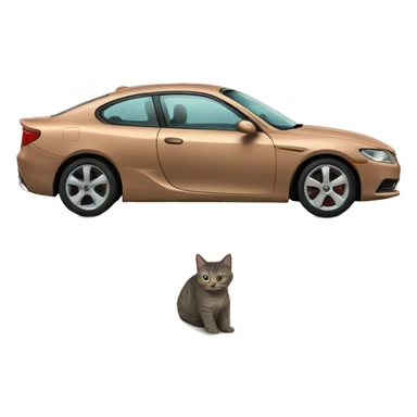 Car with a cat on it sticker