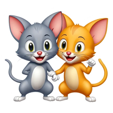 Tom and Jerry cartoon characters sticker