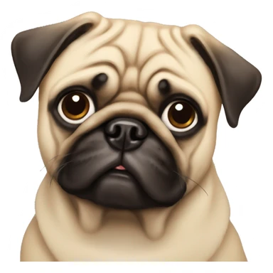 Dog pug sticker