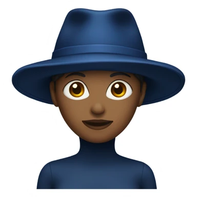 Darl blue womans hat sticker