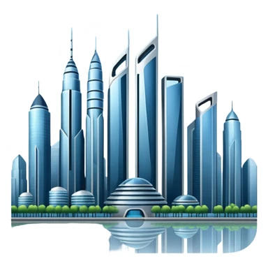 city in the future in the sly sticker