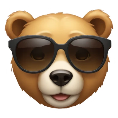 manga sunglasses bear sticker