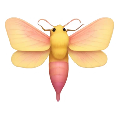 Rosy maple moth side profile with no mouth  sticker
