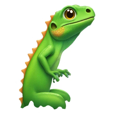 Lizard taking a shower sticker