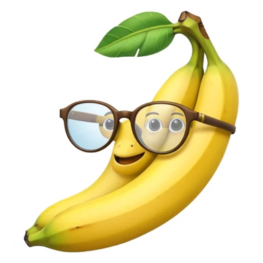 banana with glasses one banana only sticker