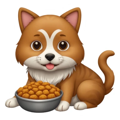 Dog eating a cat sticker