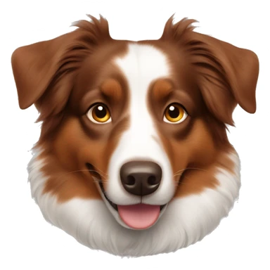 red tri australian shepherd face sticker