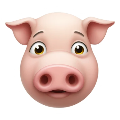 a pig shushing  sticker