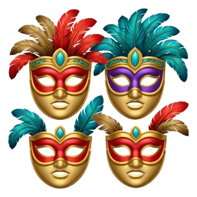 ancient Roman party masks sticker