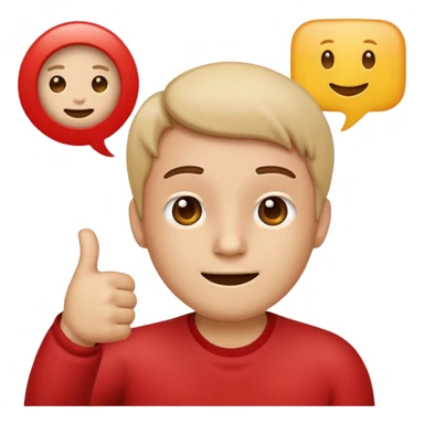 no worries emoji, calm face with a thumbs up, with a speech bubble saying 'no worries' sticker