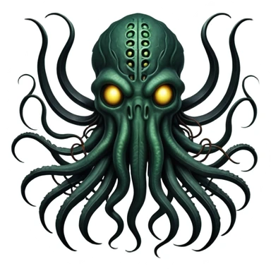 organic black wires merging into a monstrous Cthulhu, Giger-esque sticker