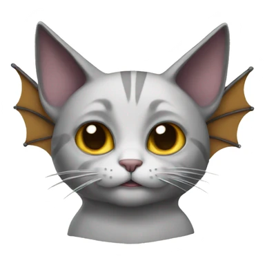 Cat with bat wings  sticker