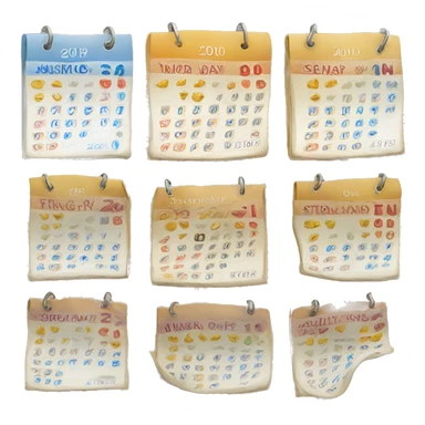 calendar of year 2010 sticker