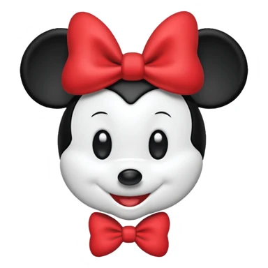 minnie mouse black and white outline sticker