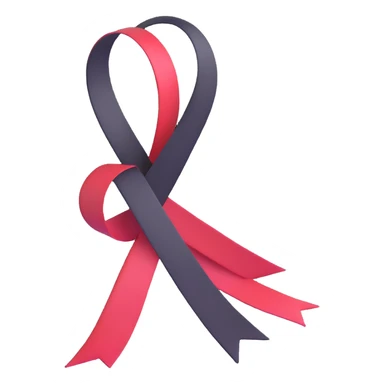 a ribbon, 3D emoji style sticker