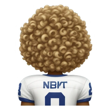 Back of jersey with number 19 an the one who is wearing it has curly hair sticker