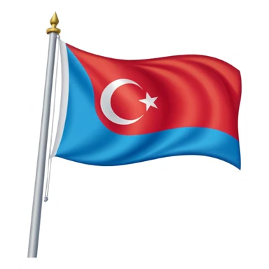 Doğu Türkistan Bayrağı+Türk Bayrağı+Azerbaycan Bayrağı sticker
