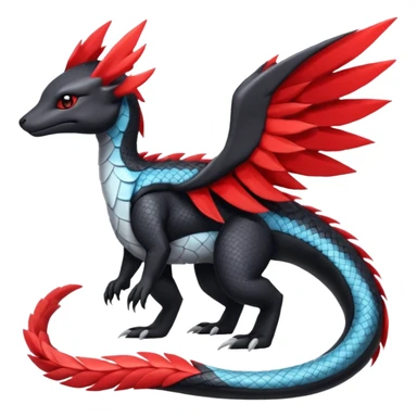 Salandit-Salamence-Foxy-Fembryon-fusion sticker