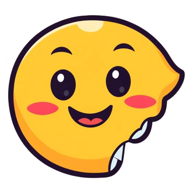 Emoji with winky face and biting lip sticker