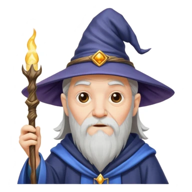 old wizard casting spells sticker