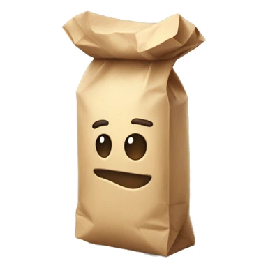 aesthetic paperbag with flour sticker