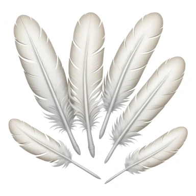 A dovetail consisting of white feathers. Without the dove. sticker