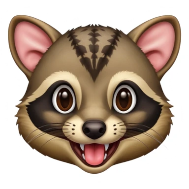 civet with yummy expression and long tongue sticker