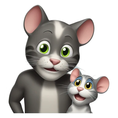 Tom the cat and Jerry the mouse sticker