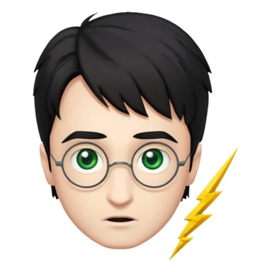 Harry potter with lightening scar on forehead sticker