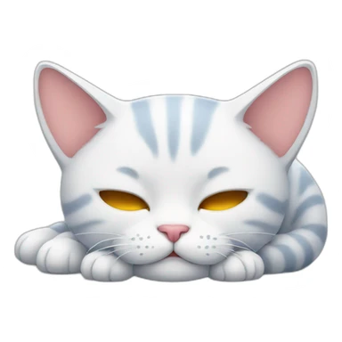 Cat slept sticker
