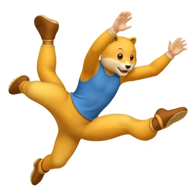 animal kicking pose sticker