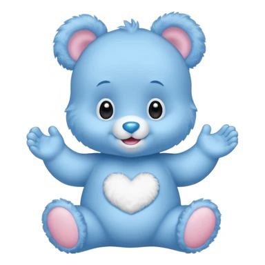cute blue baby care bear sticker