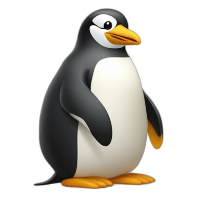 Un pingouin qui fait de la moto sticker