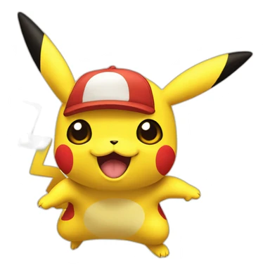 jamping pikachu sticker