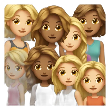 Groupe de filles sticker
