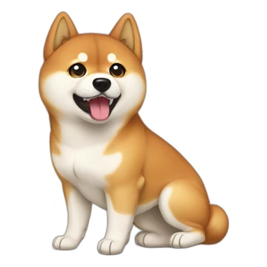 shiba iny cryed sticker