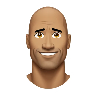 The rock with one eyebrow up sticker