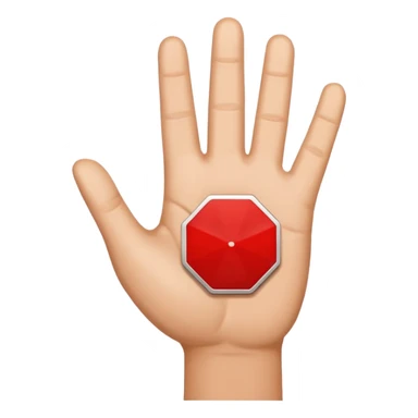 Hand NO,STOP,X sign sticker