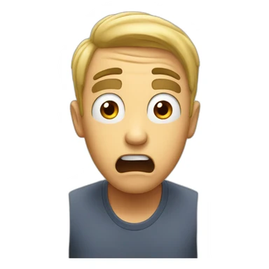 Cartoon man shocked sticker