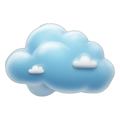 cloud blowing wind sticker