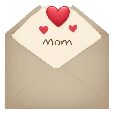 postcard with heart for mom  sticker