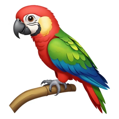 colorful tropical parrot sticker