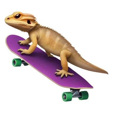 Bearded dragon riding a skateboard  sticker