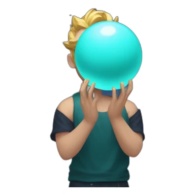 Gamer holds Uranus in his hands sticker