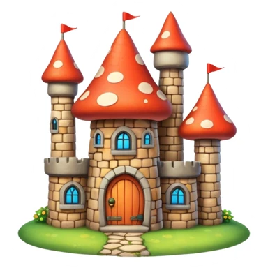 mushroom castle sticker