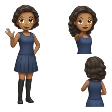 a girl who presents sticker