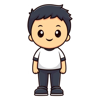 big boy character sticker