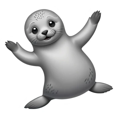 A seal grooves to the beat, dancing joyfully on the ice with flips and twirls! sticker