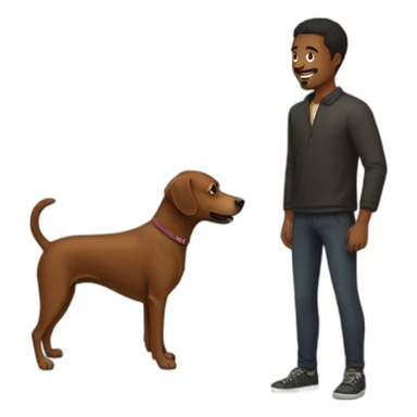 Brown Dog and Black owner sticker
