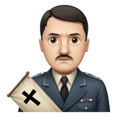 Adolf Hitler mit banner sticker